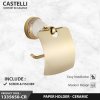 Tempat Tisu Castelli Tempat Tissue Dinding Bentuk Roll Metal & Keramik Untuk Tisu Gulung - 1335650-CR