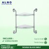 Rak Kamar Mandi 2 Tingkat ALNO Ambalan Kamar Mandi Double Glass Shelf - 1206737-ZC