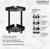 Rak Dinding Sudut Serbaguna Castelli Double Basket Elegant Matte Black - 1405615