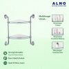 Rak Kamar Mandi 2 Tingkat ALNO Ambalan Kamar Mandi Double Glass Shelf - 1206737-ZC