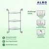 Rak Kamar Mandi 3 Tingkat ALNO Ambalan Kamar Mandi Triplex Glass Shelf - 1206738-ZC