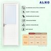 Pintu Kamar Mandi Alno Pintu Toilet Alumunium White - 237PA21