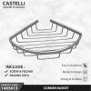 Rak Dinding Sudut Serbaguna Castelli Single Double Corner Basket 1405612 1405613