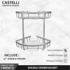 Rak Dinding Sudut Serbaguna Castelli Single Double Corner Basket 1405612 1405613