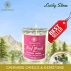 CBD AROMATIC CANDLE & LUCKY STONE (RED WOOD)