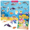 หนังสือนิทานภาพระบายสี พร้อม Pull  & Stick : Sea Animals ภาพจริง