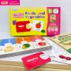 หนังสือแบบฝึกอ่านพร้อมจิ๊กซอว์จับคู่ 2 ชิ้น 2-PIECE PUZZLES : fruits & Vegetables