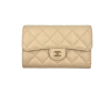 tri-fold medium wallet Beige