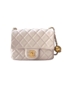 Chanel Mini 7 lambskin with adjustable pearl crush light purple ghw