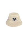 triomphe bucket hat in raffia Natural size L