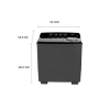 Sharp เครื่องซักผ้า 2 ถัง รุ่น ES-TW150BK ขนาดซัก 15 กิโล ปั่นหมาด 7.5 กิโล