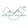 ข้องอแบบมีฝา(มิล) 25มม.สีขาว NANO NNIE25