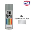 สีสเปรย์ TOA 032 METALLIC SILVER