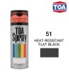 สีสเปรย์ TOA 051 สีทนความร้อนดำด้าน