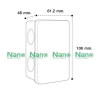 กล่องพักสาย(มิล) 2x4" สีขาว NANO-24M-W