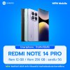 Xiaomi Redmi Note 14 Pro (5G) จอ 1.5K+ POLED 120Hz 6.67 นิ้ว ปังทุกช็อตด้วย AI กล้องหน้า 20MP หลัง 200MP (Main) แบตอึด 5,110 mAh