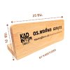 KADStudio ป้ายชื่อตั๊งโต๊ะ 25x10 ซม. งานไม้แท้เกรด AA เคลือบกันน้ำ กันเชื้อรา ใส่โลโก้ได้ งานเลเซอร์ภาพคมชัด [LV48] [Q2]