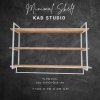KADStudio ชั้นวางติดผนังไม้ใสวินเทจ (K98)
