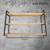 KADStudio ชั้นวางผนังไม้แท้วินเทจ 3 ชั้น (K135)