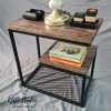 KADStudio โต๊ะข้างเตียงไม้แท้ G-Shape (K128)