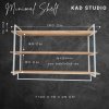 KADStudio ชั้นวางติดผนังไม้ใสวินเทจ (K98)