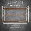 KADStudio ชั้นวางไม้โอ๊ควินเทจ 3 ชั้นขาว (K142)