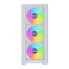 VENUZ ATX Tempered Glass Computer Case VC 1818G with VF1299 12cm Rainbow RGB Fan x 3 – Black(copy)