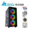 VENUZ ATX Tempered Glass Computer Case VC 1818G with VF1299 12cm Rainbow RGB Fan x 3 – Black(copy)(copy)