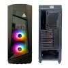 AZZA ATX Mid Tower Tempered Glass RGB Gaming Case BLAZE 231G  with VF1299 12cm Rainbow RGB Fan x 2  – Black