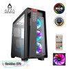 AZZA ATX Mid Tower Tempered Glass ARGB Gaming Case OBSIDIAN 270 with RF Remote - Black