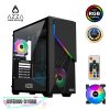 AZZA ATX Mid Tower Tempered Glass ARGB Gaming Case  INFERNO 310DH with RF Remote – Black