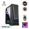 AZZA ATX Mid Tower Tempered Glass ARGB Gaming Case  CHROMA 410A with RF Remote – Black