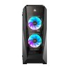 AZZA ATX Mid Tower Tempered Glass ARGB Gaming Case  CHROMA 410B with RF Remote – Black