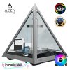 AZZA Innovative Tempered Glass ARGB Computer Case PYRAMID 804L with 12cm ARGB Fan x 1 – Black