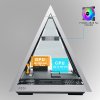 AZZA Innovative Tempered Glass ARGB Computer Case PYRAMID 804L with 12cm ARGB Fan x 1 – Black