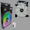 AZZA Dual Ring ARGB 120mm PWM PC Case Fan HURICANE II – Black