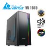 VENUZ ATX Computer Case VC 1613 with RGB LED Strip - Black