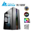 VENUZ Acrylic Side ATX Computer Case VC 1620F with RGB LED Strip & VF1299 12cm Rainbow RGB Fan x 1 - Black