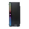 VENUZ Acrylic Side ATX Computer Case VC 1917A with RGB LED Strip & VF1299 12cm Rainbow RGB Fan x 1 – Black