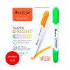 ยกกล่อง 12 ชิ้น Quantum Super Bright Dry Highlighter ปากกาเน้นข้อความ 3-5 mm.