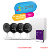 Ezviz C1C-B 4Mp กล้อง 4 ตัว + R5C Home Storage nvr + WD Hdd PURPLE AV CCTV 3.5