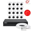 Dahua IP Cctv Set ชุดกล้องวงจรปิด + Nvr : DH-IPC-HDW1239V-A-IL DHI-NVR4104HS-P-4KS3 (กล้อง+Nvr+สายแลน+หัวแลน)