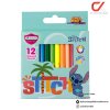 ยกแพ็ค 12 ชิ้น Masterart Stitch ดินสอสีแท่งสั้น 12 สี คละลาย