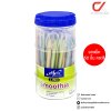 ยกกล่อง 50 ชิ้น Elfen Liso Smoothie ปากกาลูกลื่น หมึกสีน้ำเงิน 0.5 mm. คละสี