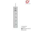 Lumira LS-704 5M White 4Outlet 2300W ปลั๊กสามตา