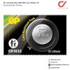 GP LITHIUM CELL BATTERY ถ่านกระดุม รุ่น CR1632 1 ก้อน 3V (DL1632) (CR1632-7C5)