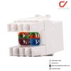 LINK เต้ารับสายแลน สลิมมีฝาครอบ รุ่น US-1006SL CAT 6 RJ45 Slim White JACK Color Changeable