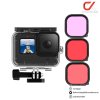 Telesin Waterproof Case With 3-Pack Dive Filter For GoPro 12/11/10/9 เคสกันน้ำพร้อมฟิลเตอร์