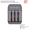 Toriyama แท่นชาร์จ X4 USB Charger พร้อมถ่านชาร์จ Toriyama Pro AA 2950 mAh (Pack 4)