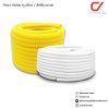 Flexx ท่ออ่อน ท่อลูกฟูก ท่อร้อยสายไฟ สายแลน uPVC ขนาดหุน 3/8 3หุน,1/2" 4หุน,3/4" 6หุน,(1") 8หุน สีขาว/เหลือง ยกขด